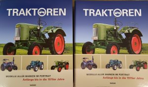 TRAKTOREN -- Modelle aller Marken im Portrait -- Von den Anfängen bis in die 1970er Jahre. -- 2 Ordner + Einlage + 29 Satz Datenblätter ( 300 ) Mit Farbfoto […]