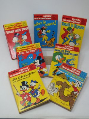 Konvolut: 7 Bände Lustige Taschenbücher Nr. 1, 2, 4, 10, 12, 13, 14 zus.