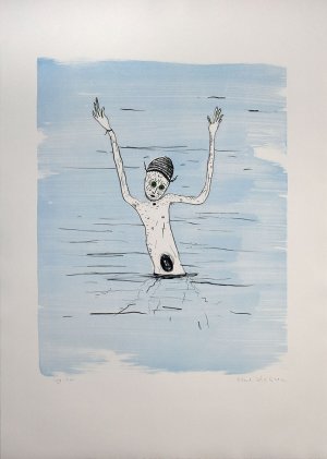 gebrauchtes Buch – Henk Visch – Where are you. 2012. [Signierte Original-Farblithografie / signed original colour lithograph.]