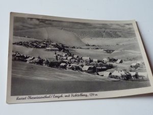 Ak, Ansichtskarte, Deutschland, Sachsen, Kurort Oberwiesenthal im Erzgebirge mit Fichtelberg - gel. 1938