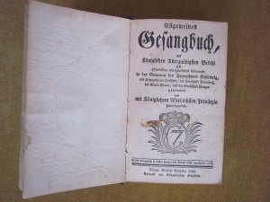 "Allgemeines Gesangbuch, auf Königlichen Allergnädigsten Befehl zum ..." (1786)