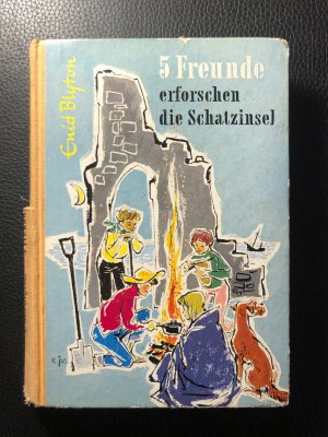 antiquarisches Buch – Enid Blyton – Fünf Freunde erforschen die Schatzinsel, 1961