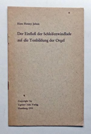 Der Einfluß der Schleifenwindlade auf die Tonbildung der Orgel.