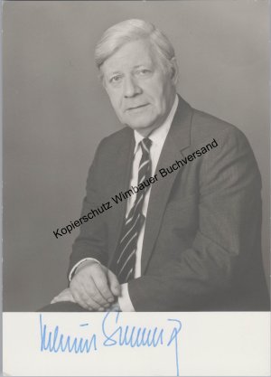 Autogramm Helmut Schmidt Bundeskanzler /// Autogramm Autograph signiert signed signee