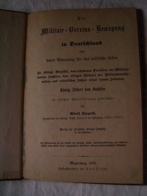 Die Militair-Vereins-Bewegung in Deutschland und deren Bedeutung für das politische Leben