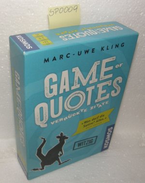 gebrauchtes Spiel – Kling, Marc - Uwe – Games of Quotes - Verrückte Zitate