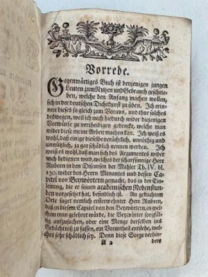 antiquarisches Buch – Hamann, Johan Georg – Poetisches Lexicon oder nützlicher und brauchbarer Vorrath von allerhand Poetischen Redens-Arten, Beywörtern, Beschreibungen, scharffsinnigen Gedancken und Ausdrückungen; Nebst einer kurzen Erklärung der mytholgischen Nahmen, aus den besten und neuesten deutschen Dichtern zusammen getragen, Und die studirenden Jugend zum bequemen Gebrauch mit einer Anweisung zur reinen und wahren deutschen Dicht-Kunst ans Licht gestellet