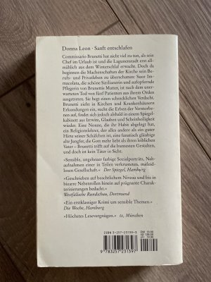 gebrauchtes Buch – Donna Leon – Sanft entschlafen - Commissario Brunettis sechster Fall