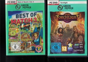 gebrauchtes Spiel – 3 x Green Pepper Best of Match 3 + Best of Wimmelbild + Torchlight