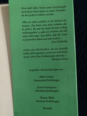 antiquarisches Buch – Hans Fallada – Gesammelte Erzählungen.