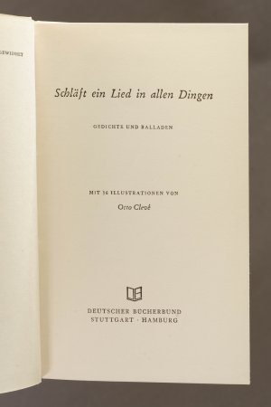 gebrauchtes Buch – R. Kiesel – Schläft ein Lied in allen Dingen. Gedichte und Balladen