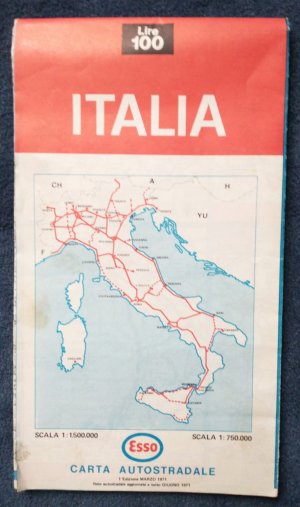 gebrauchtes Buch – Italia. Carta Autostradale 1 : 1 500 000