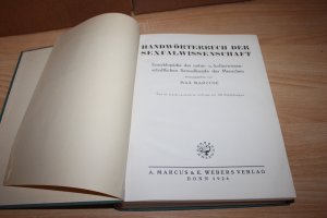 Handwörterbuch der Sexualwissenschaft. Enzyklopädie der natur- und kulturwissenschaftlichen Sexualkunde des Menschen.