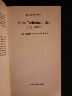 gebrauchtes Buch – Marion Weber – Vom Reichtum der Phantasie. Sie macht das Leben bunt.