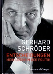 gebrauchtes Buch – Gerhard Schröder – Entscheidungen. Mein Leben in der Politik.