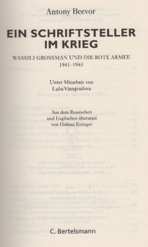 Ein Schriftsteller im Krieg --- Wassili Grossman und die Rote Armee 1941-1945