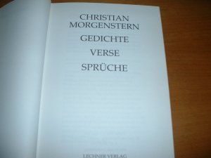 gebrauchtes Buch – Christian Morgenstern – Gedichte, Verse, Sprüche