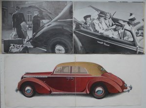 antiquarisches Buch – Adam Opel A – Originaler großformatiker Verkaufsprospekt - Opel Admiral 6 Zylinder - 3.6 Liter von 1937