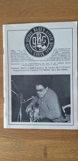 gebrauchtes Buch – gBc - Info. German Blues circle -Sonderausgabe 1980