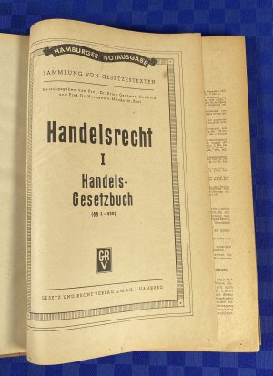 antiquarisches Buch – Prof. Dr. Erich Grezmer – Sammlung von Gesetzestexten - Handelsrecht - Hamburger Notausgabe