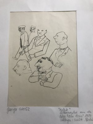 gebrauchtes Buch – George Grosz – "Köpfe" Lithographie aus der Folge "Ecce Homo" 1923 gebrauchtes Buch – George Grosz – "Köpfe" Lithographie aus der Folge "Ecce Homo" 1923