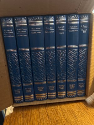 Amerikanische Erzähler. 7 Bände (vollständig). Nathaniel Hawthorne: Erzählungen; Bret Harte: Erzählungen; E.A. Poe: Erzählungen; Robert Louis Stevenson […]