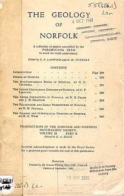 antiquarisches Buch – Larwood, G. P – The Geology of Norfolk antiquarisches Buch – Larwood, G. P – The Geology of Norfolk