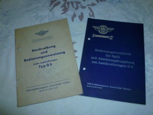 Bedienungsanweisung 3achs. Lastkraftwagen G 5 + Bedienungsvorschrift für Spill mit Abschnappkupplung am LKW G5