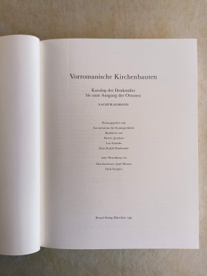 Vorromanische Kirchenbauten - Katalog der Denkmäler bis zum Ausgang der Ottonen - NACHTRAGSBAND