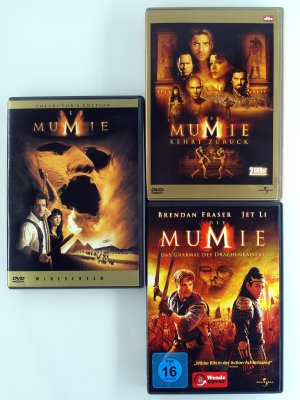 Die Mumie + Die Mumie kehrt zurück + Die Mumie 3: Grabmal des Drachenkaisers - Abenteuer Sammlung - Brendan Fraser, Rachel Weisz, John Hannah, Dwayne Johnson