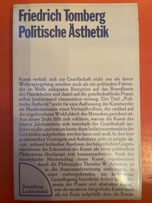 gebrauchtes Buch – Friedrich Tomberg – Politische Ästhetik