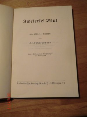 antiquarisches Buch – Erich Scheurmann – Zweierlei Blut - Ein Südsee Roman  mit 4 Bildern des Verfassers