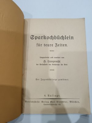 gebrauchtes Buch – Sparkochbüchlein- Ergänzung zum Kochbuch für Drei