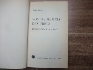 Vom Geheimnis des Übels