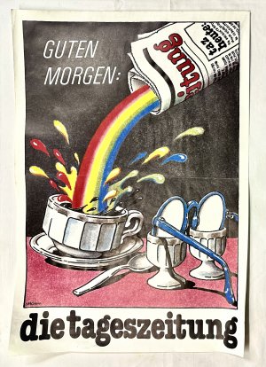 taz Poster "Guten Morgen", ein Motiv gegen das Morgengrauen