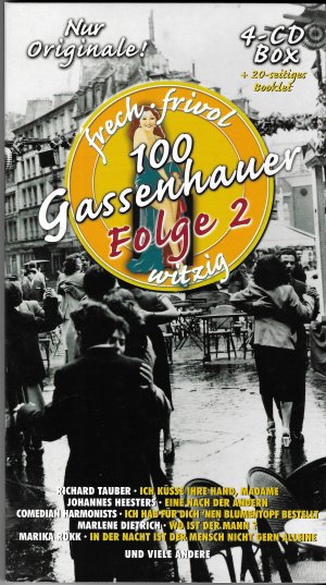 100 Gassenhauer - Teil 1 und 2 Historische Tonaufnahmen, nur Originale!