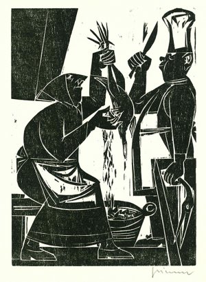 Ein mittelalterlicher Schwank über die Ohnmacht des Mannes vor der Weiber List. Mit 8 ganzseit. Orig.-Holzschnitten von Gerhard Grimm.