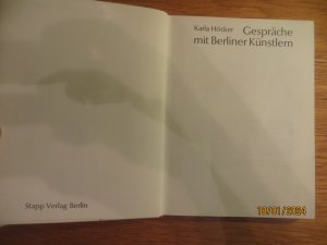 antiquarisches Buch – Karla Höcker – Gespräche mit Berliner Künstlern