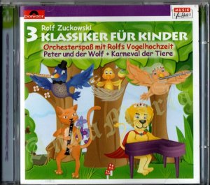 gebrauchter Tonträger – 3 Klassiker für Kinder - Orchesterspaß mit Rolfs Vogelhochzeit;  Peter und der Wolf; Karneval der Tiere - 2 CDs