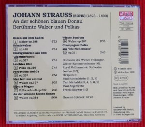 gebrauchter Tonträger – Orchester der Wiener Volksoper – Johann Strauß (Sohn) ~ An der schönen blauen Donau ~ Berühmte Walzer und Polkas