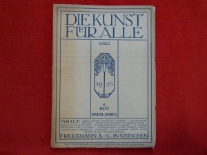 antiquarisches Buch – Die Kunst für alle - März 1926 - 6. Heft