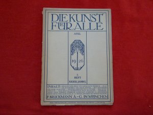 antiquarisches Buch – Die Kunst für alle - April 1926 7. Heft