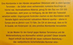 gebrauchtes Buch – Schwarz, Martin und Heinz Erdmann – Atomterror : Schurken, Staaten, Terroristen - die neue nukleare Bedrohung - Reihe / Knaur ; 77753