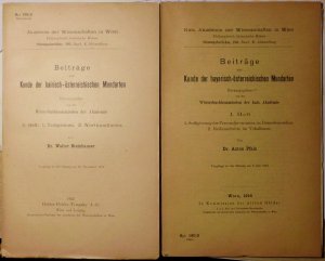 Konvolut 2 Teile: Beiträge zur Kunde der bayerisch-österreichischen Mundarten. Herausgegeben von der Wörterbuchkommission der kais. Akademie I. Heft 1 […]