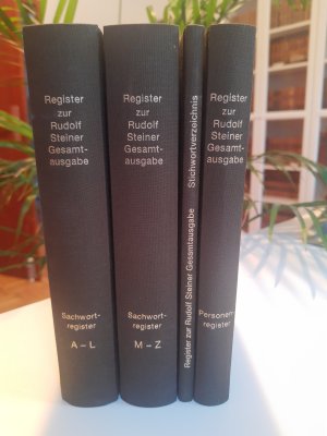 4. Bände - Register zur Rudolf Steiner Gesamtausgabe Sachwortregister A-L, M-Z, Personenregister und Stichwortverzeichnis