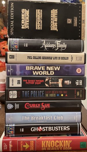 gebrauchter Film – VHS Spielfilme und Konzerte, zB Police, Phil Collins, Rocky Horror Picture Show, Ghostbusters