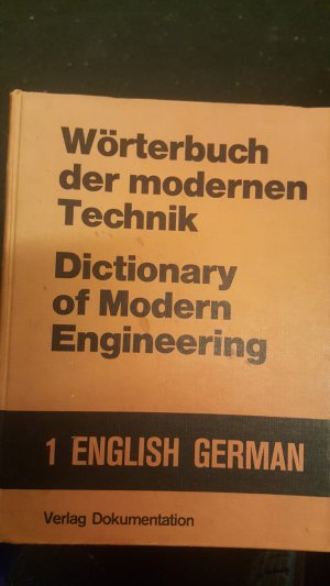 Englisch - Deutsch - aus: Wörterbuch der modernen Technik, Bd. 1