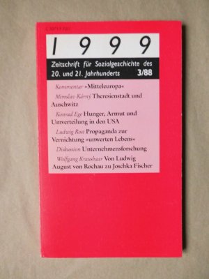 gebrauchtes Buch – Hamburger Stiftung für Sozialgeschichte  – Heft 3/88; 1999 - Zeitschrift für Sozialgeschichte des 20. und 21. Jahrhunderts 3/88