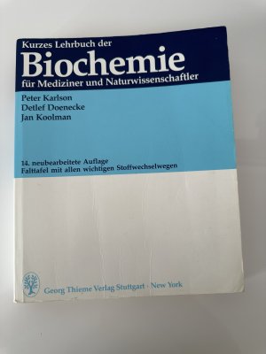 gebrauchtes Buch – Karlson, Peter; Doenecke – Kurzes Lehrbuch der Biochemie für Mediziner und Naturwissenschaftler