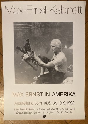 Max Ernst in Amerika. Ausstellungsplakat.